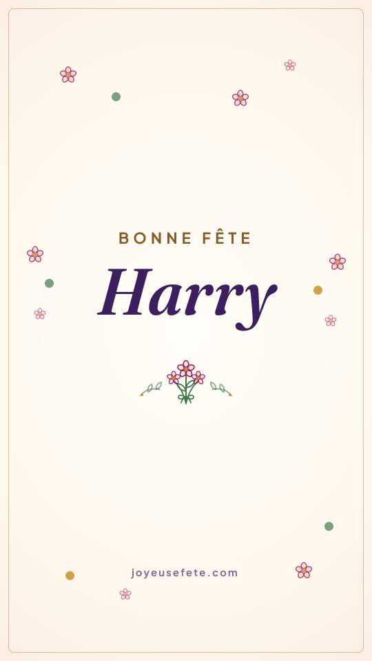 Image « Bonne fête Harry » au format story