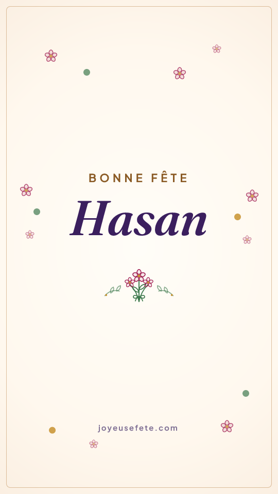 Image « Bonne fête Hasan » au format story