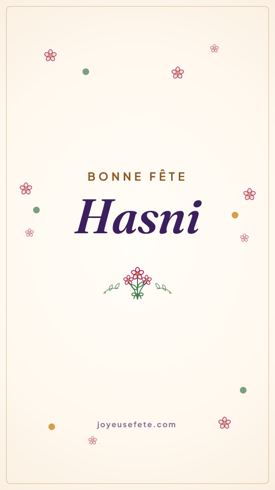 Image « Bonne fête Hasni » au format story