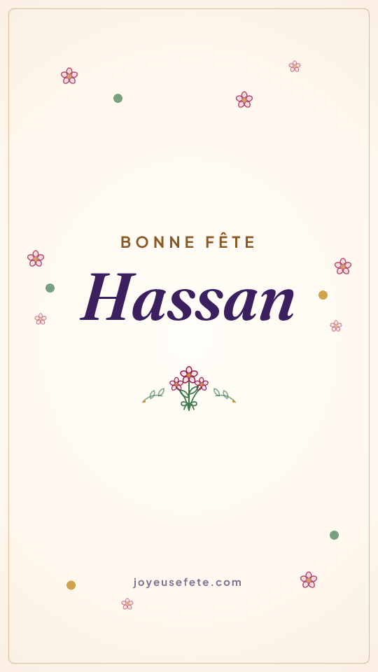 Image « Bonne fête Hassan » au format story