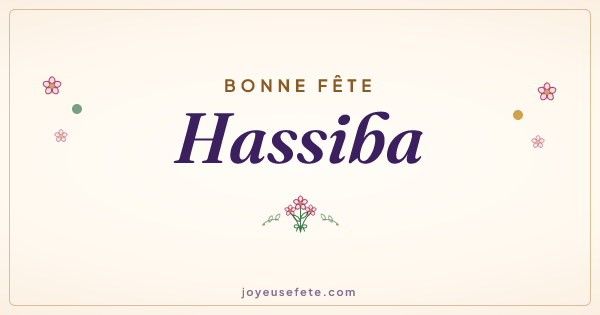 Image « Bonne fête Hassiba » au format large