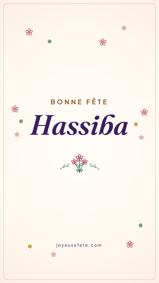 Image « Bonne fête Hassiba » au format story