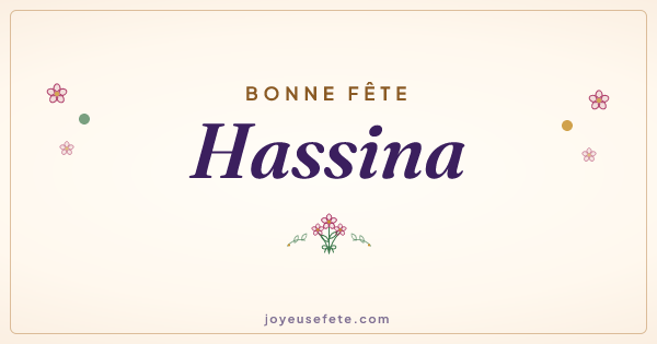 Image « Bonne fête Hassina » au format large