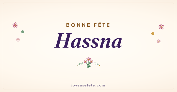 Image « Bonne fête Hassna » au format large