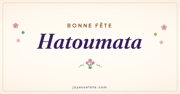 Image « Bonne fête Hatoumata » au format large