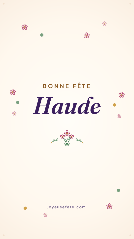 Image « Bonne fête Haude » au format story