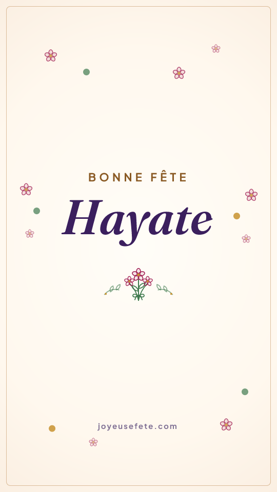 Image « Bonne fête Hayate » au format story