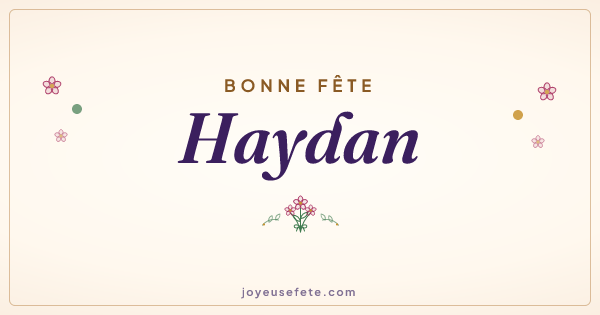 Image « Bonne fête Haydan » au format large