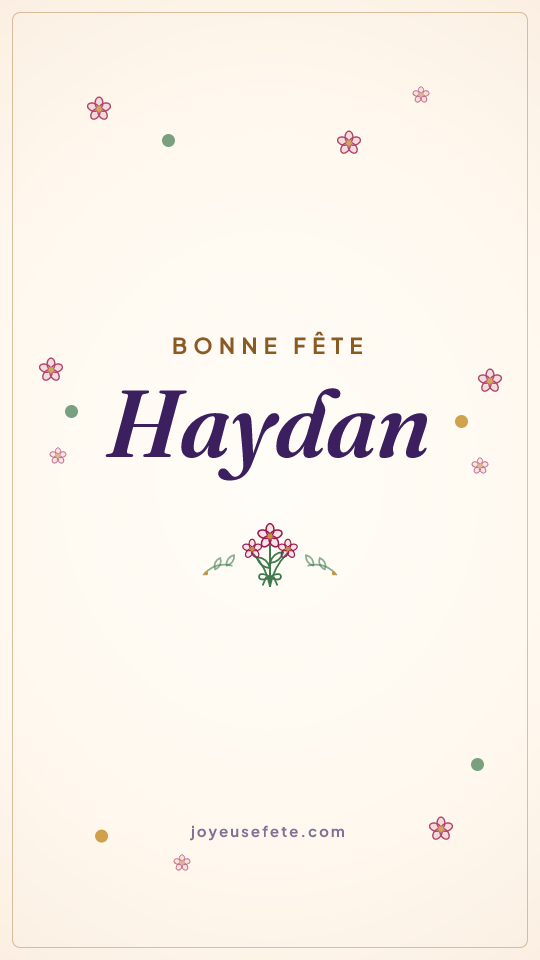 Image « Bonne fête Haydan » au format story