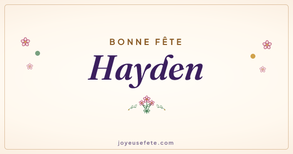 Image « Bonne fête Hayden » au format large