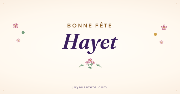 Image « Bonne fête Hayet » au format large