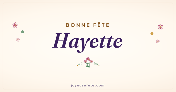 Image « Bonne fête Hayette » au format large