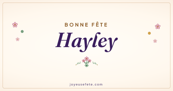 Image « Bonne fête Hayley » au format large
