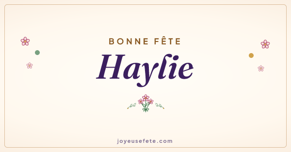 Image « Bonne fête Haylie » au format large