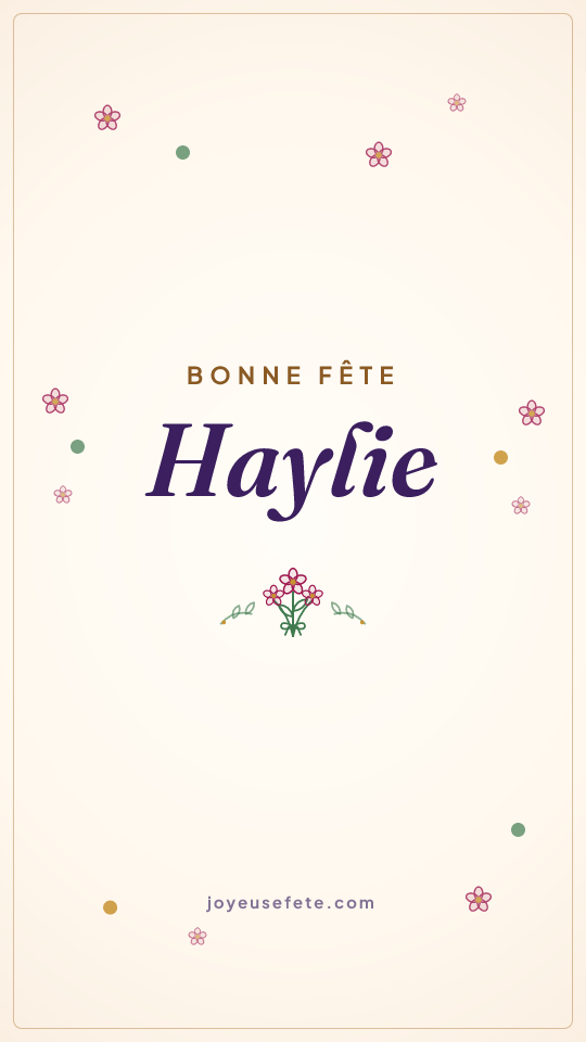 Image « Bonne fête Haylie » au format story