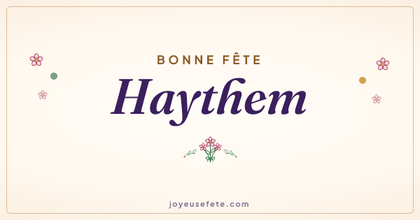 Image « Bonne fête Haythem » au format large