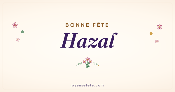Image « Bonne fête Hazal » au format large