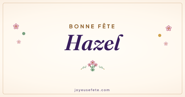 Image « Bonne fête Hazel » au format large