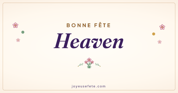 Image « Bonne fête Heaven » au format large