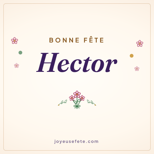Image carrée « Bonne fête Hector » pour WhatsApp