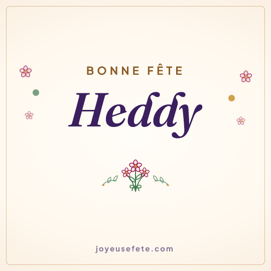 Image carrée « Bonne fête Heddy » pour WhatsApp