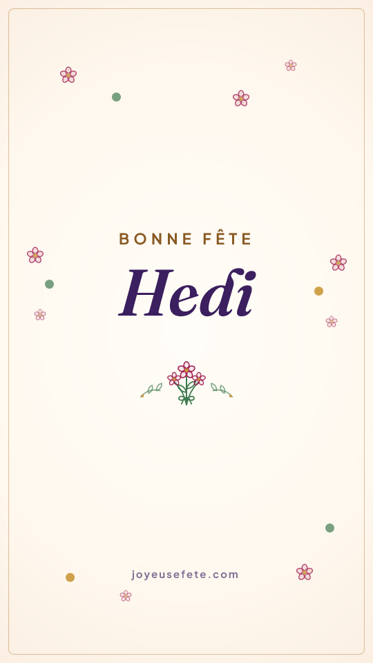 Image « Bonne fête Hedi » au format story