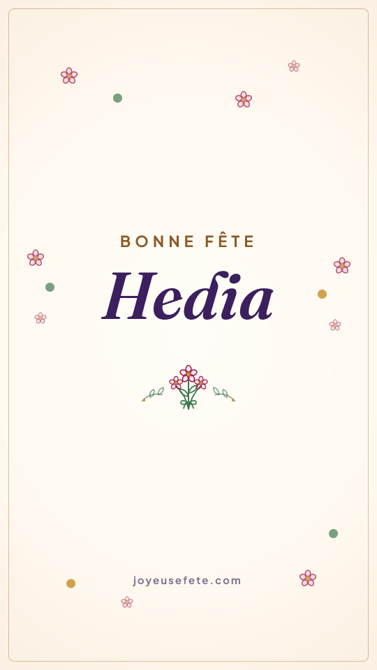 Image « Bonne fête Hedia » au format story