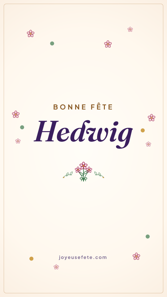 Image « Bonne fête Hedwig » au format story