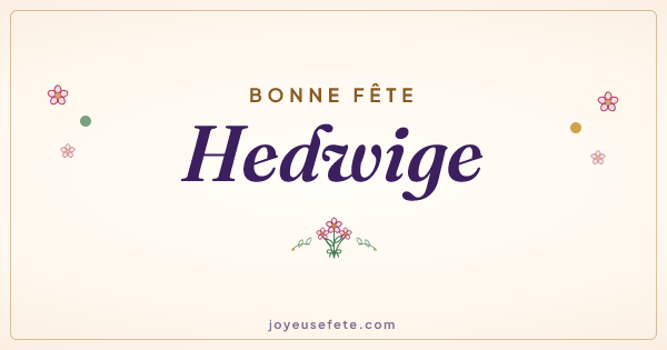Image « Bonne fête Hedwige » au format large