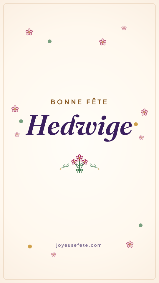 Image « Bonne fête Hedwige » au format story