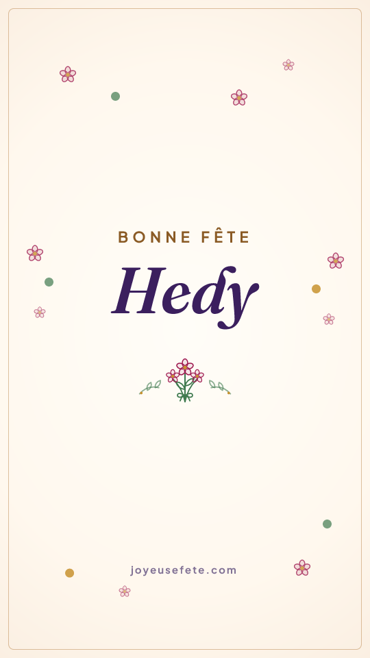 Image « Bonne fête Hedy » au format story