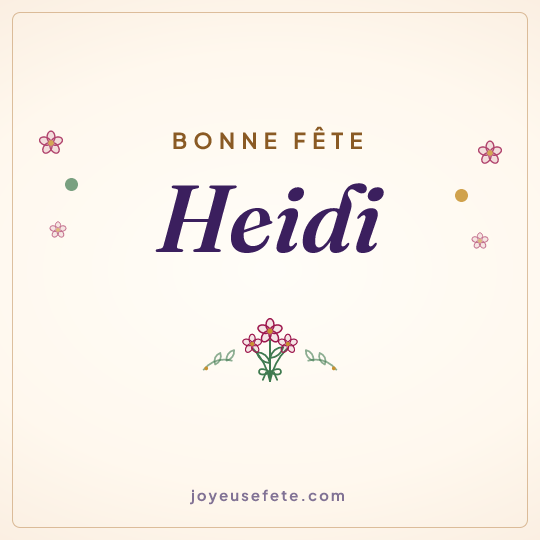 Image carrée « Bonne fête Heidi » pour WhatsApp