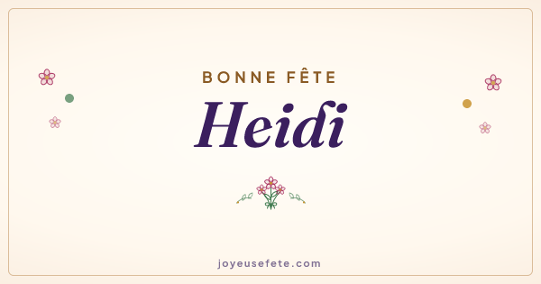 Image « Bonne fête Heidi » au format large