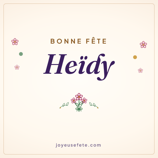 Image carrée « Bonne fête Heïdy » pour WhatsApp