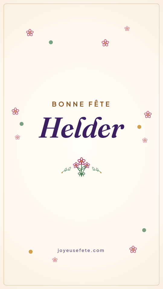 Image « Bonne fête Helder » au format story