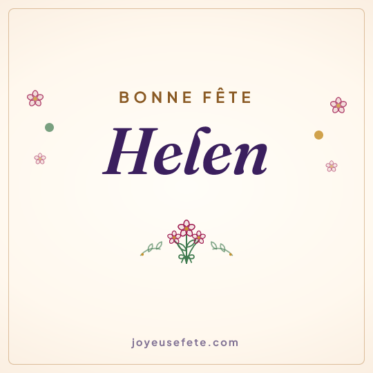 Image carrée « Bonne fête Helen » pour WhatsApp