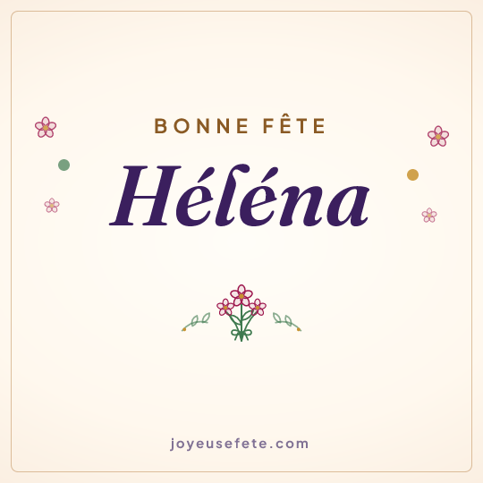 Image carrée « Bonne fête Héléna » pour WhatsApp