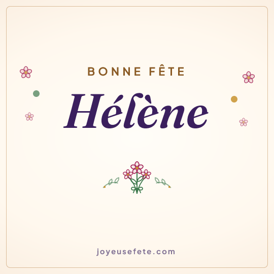 Image carrée « Bonne fête Hélène » pour WhatsApp