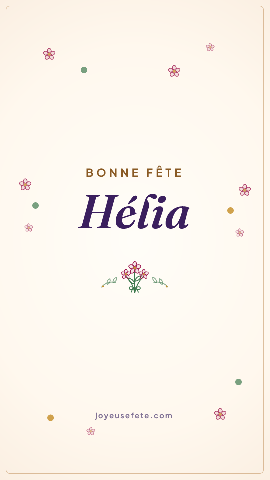 Image « Bonne fête Hélia » au format story