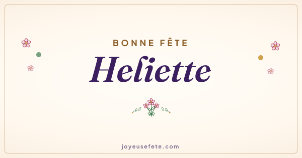 Image « Bonne fête Heliette » au format large