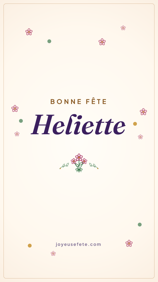 Image « Bonne fête Heliette » au format story