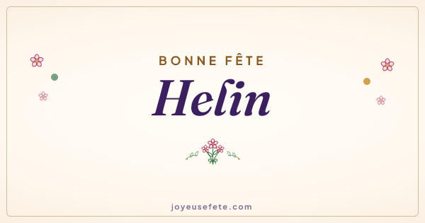 Image « Bonne fête Helin » au format large
