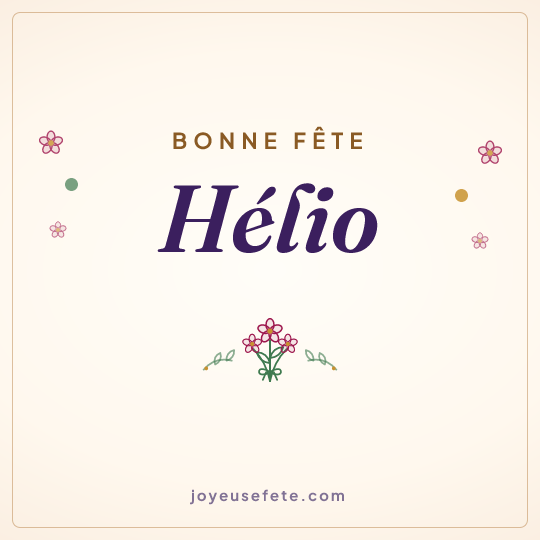 Image carrée « Bonne fête Hélio » pour WhatsApp