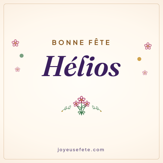 Image carrée « Bonne fête Hélios » pour WhatsApp