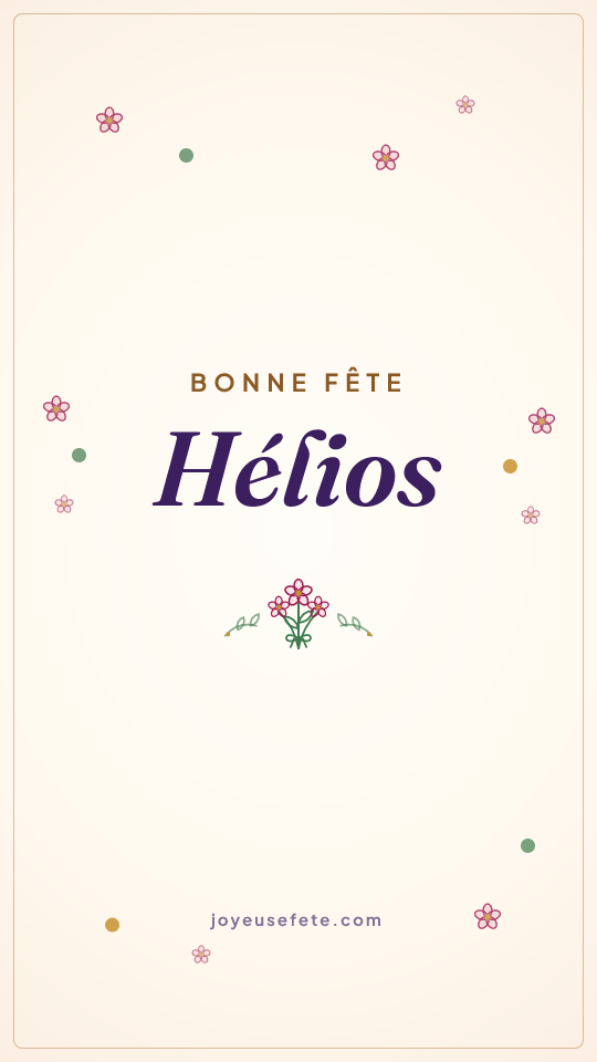 Image « Bonne fête Hélios » au format story