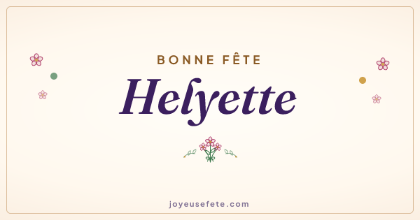 Image « Bonne fête Helyette » au format large