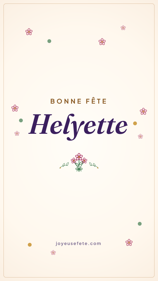 Image « Bonne fête Helyette » au format story