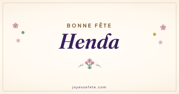 Image « Bonne fête Henda » au format large