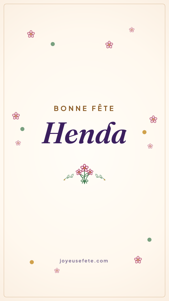 Image « Bonne fête Henda » au format story