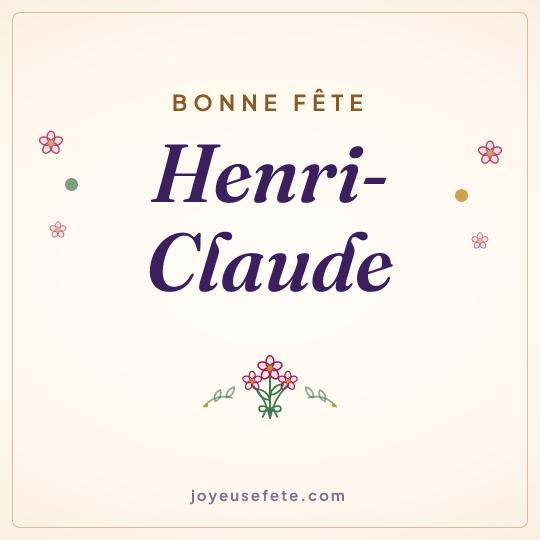 Image carrée « Bonne fête Henri-Claude » pour WhatsApp